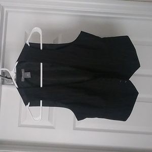 Ann Taylor Black Tailored Sleeveless Vest